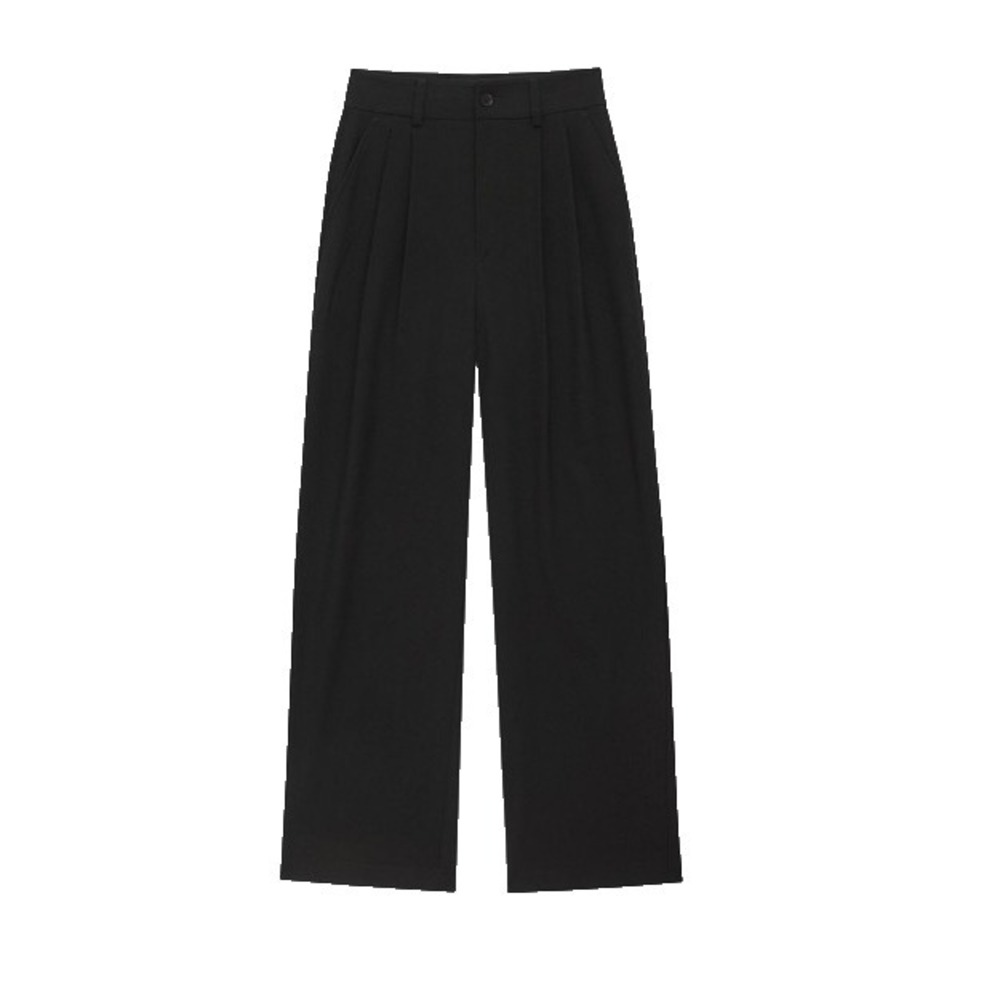 ANINE BING Carrie Linen‎ Blend Size 34 (US 4) Wide Leg High Rise Pant Black